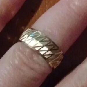 New Yellow Tone Wedding Band